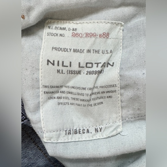 Nili Lotan Billie Medium Wash Button Fly Straight Leg Jeans Mens Size 36 $400 - Picture 8 of 9
